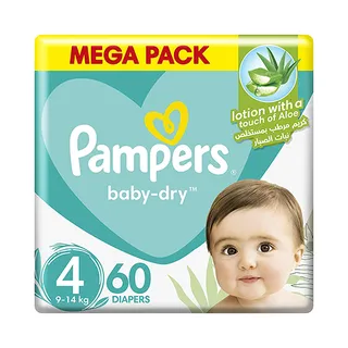 بامبرز KDM حفاضات أطفال ألوفيرا لوشن S4 9-14KG 60S
