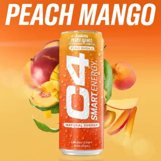 C4 SMART ENERGY DRINK SPARKLING PEACH MANGO 355ML