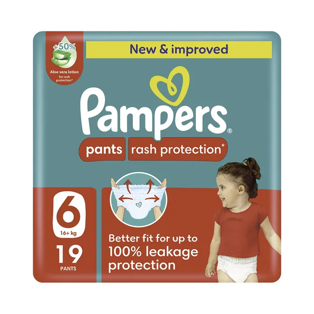 PAMPERS KDM BABY DIAPERS PANTS RASH PROTECTION S6 16+KG 19S
