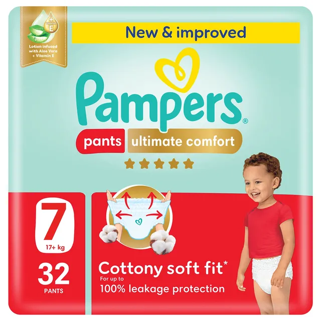 PAMPERS KDM BABY DIAPERS PC PANTS S7 17+KG 32S