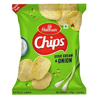 HALDIRAMS CHIPS SOUR CREAM ONION 120G