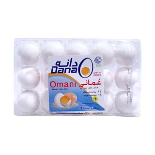 DANA EGGS WHITE LARGE 15S