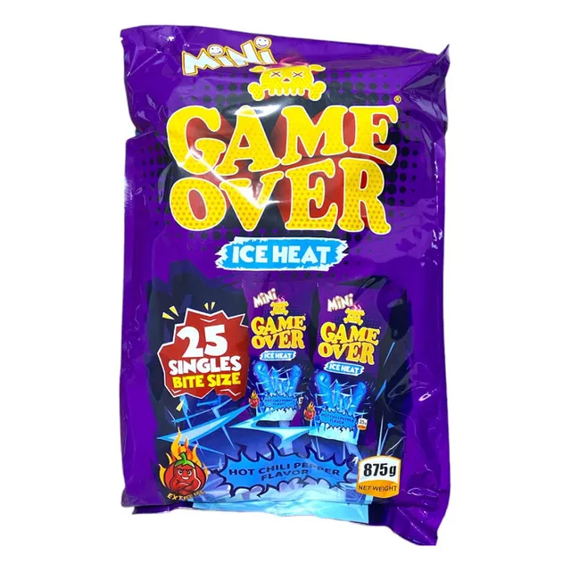 GAME OVER CHIPS ICE HEAT HOT CHILI PEPPER 35G