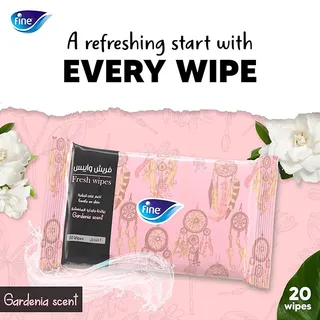 FINE FRESH WIPES GARDENIA SCENT PROMO B2G2 20SX2+2