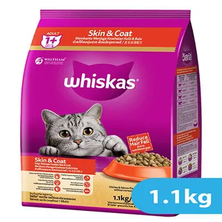 WHISKAS CAT FOOD ADULT CHICKEN & SALMON 1.1KG