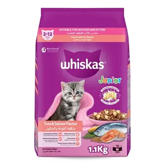 WHISKAS CAT FOOD JR TUNA & SALMON 1.1KG