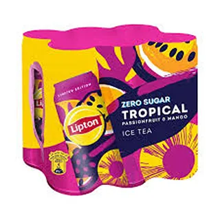 LIPTON ICE TEA TROPICAL PASSION FRUIT & MANGO ZERO 320MLX6
