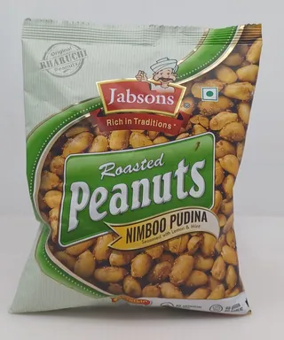 JABSONS PEANUTS ROASTED NIMBOO PUDINA 140G