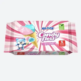 GLACE ICE CREAM CANDY FLOSS CONE 110MLX5