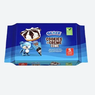 GLACE ICE CREAM COOKIES & CREME CONE 110MLX5