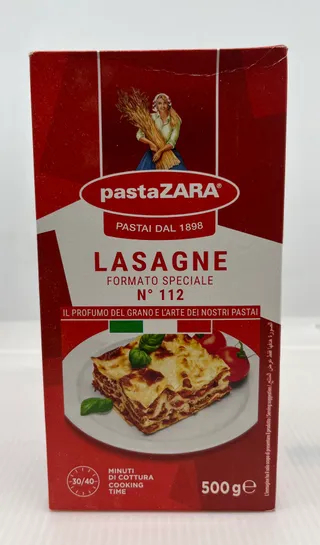 باستا زارا لازانيا رقم 112 500G