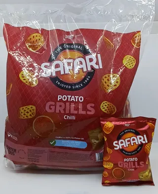 HUNTERS SAFARI POTATO CHIPS CHILLI 15GX24