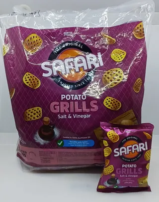 HUNTERS SAFARI POTATO CHIPS SALT & VINEGAR 15GX24