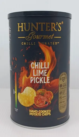 HUNTERS POTATO CHIPS CHILLI LIME PICKLE 150G