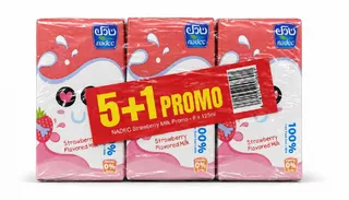 نادك حليب بنكهة فراولة UHT B5G1F 125MLX6