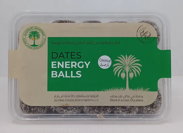 جي إف آي كرات طاقة تمر في جوز الهند 700جم