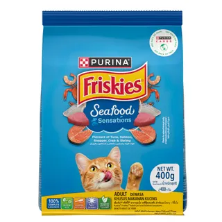 PURINA FRISKIES CAT FOOD SEA FOOD SENSATION 400G
