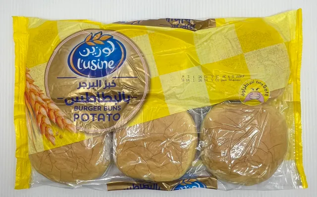 LUSINE BURGER BUNS POTATO 400G