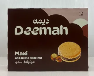 ديمة بسكويت ماكسي شوكولاتة بندق 25جم×12