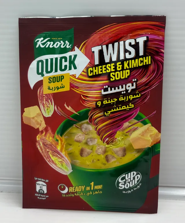 KNORR تويست شوربة جبن وكيمتشي 18G