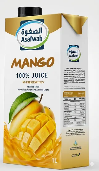 أصفهان عصير مانجو UHT بدون سكر مضاف 1لتر