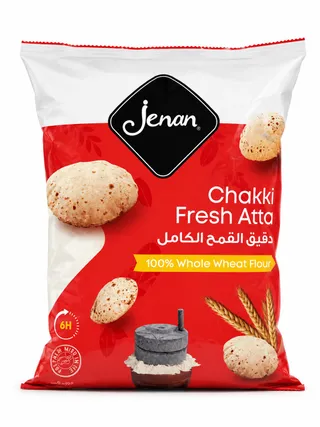 JENAN WHOLE WHEAT FLOUR CHAKKI FRESH ATTA 2KG
