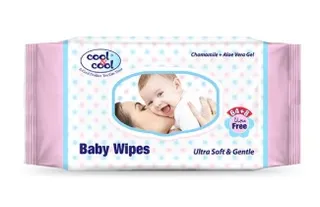 COOL & COOL BABY WIPES CHAMOMILE+ALOE VERA PROMO 72S