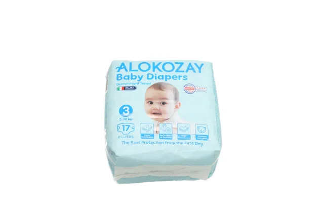Alokozay Premium Baby Diaper Size 3 17 pcs